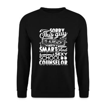 School Counselor Taken By School Counselor - Unisex Sweatshirt - black - Front - Alina (178cm) & Michal (187cm)