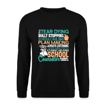 School Counselor School Counselor Helping - Unisex Sweatshirt - black - Front - Alina (178cm) & Michal (187cm)