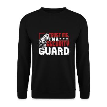 Security Guard Trust Me Security Guard - Unisex Sweatshirt - black - Front - Alina (178cm) & Michal (187cm)