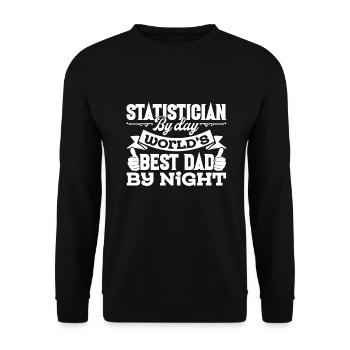 Statistician Statistician By Day Dad By Night - Unisex Sweatshirt - black - Front - Alina (178cm) & Michal (187cm)