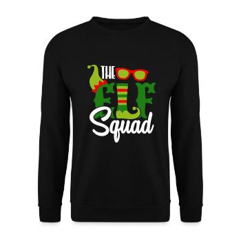 Christmas Elf-Squad Elf Elves Elfsquad - Unisex Sweatshirt - black - Front - Alina (178cm) & Michal (187cm)