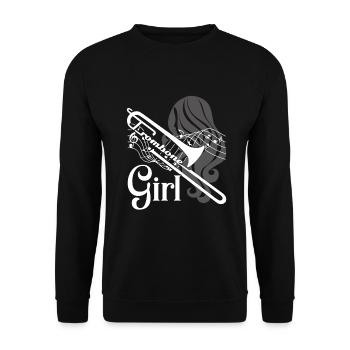 Trombone Trombone Girl - Unisex Sweatshirt - black - Front - Alina (178cm) & Michal (187cm)