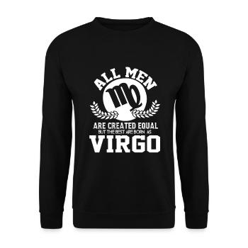 Virgo Only The Best Men Are Born As Virgo - Unisex Sweatshirt - black - Front - Alina (178cm) & Michal (187cm)