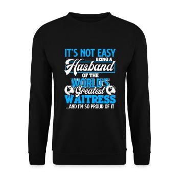 Waitress World's Greatest Waitress Husband - Unisex Sweatshirt - black - Front - Alina (178cm) & Michal (187cm)