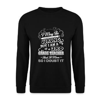 3rd Grade Teacher 3rd Grade Teacher Mom - Unisex Sweatshirt - black - Front - Alina (178cm) & Michal (187cm)