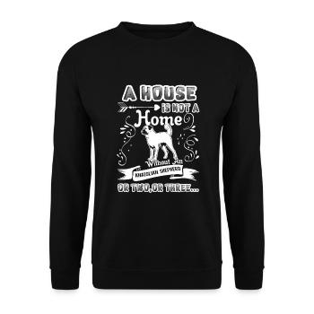 Anatolian Shepherd Home Without Anatolian Shepherd - Unisex Sweatshirt - black - Front - Alina (178cm) & Michal (187cm)