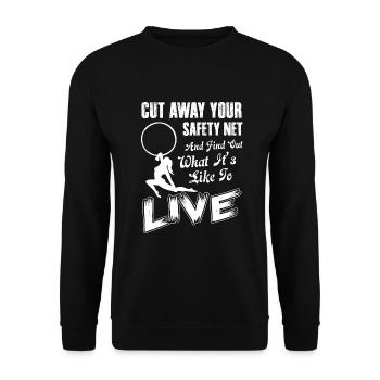 Aerialist Love Aerialist - Unisex Sweatshirt - black - Front - Alina (178cm) & Michal (187cm)