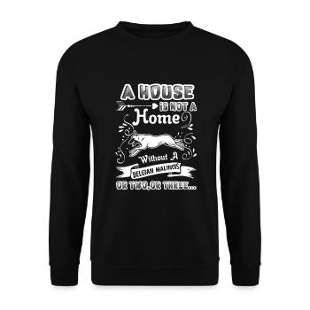 Belgian Malinois Home Without Belgian Malinois - Unisex Sweatshirt - black - Front - Alina (178cm) & Michal (187cm)