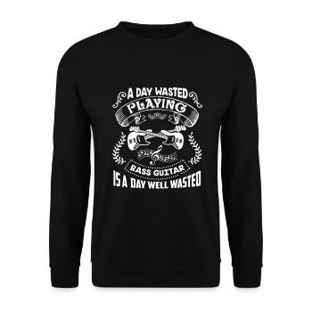 Bass Guitar A Day Playing Bass Guitar - Unisex Sweatshirt - black - Front - Alina (178cm) & Michal (187cm)