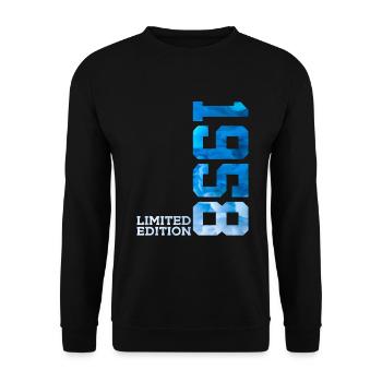 68TH BIRTHDAY LIMITED EDITION 1958 - Unisex Sweatshirt - black - Front - Alina (178cm) & Michal (187cm)