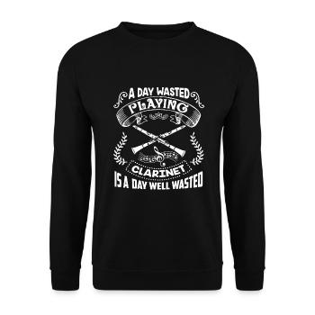 Clarinet A Day Clarinet - Unisex Sweatshirt - black - Front - Alina (178cm) & Michal (187cm)