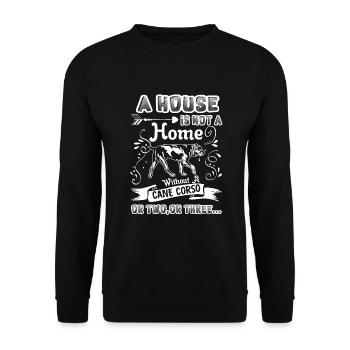 Cane Corso Home Without Cane Corso - Unisex Sweatshirt - black - Front - Alina (178cm) & Michal (187cm)