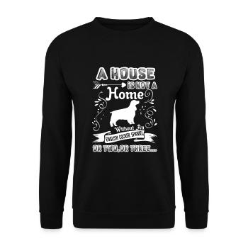 Home Without English Cocker Spaniel - Unisex Sweatshirt - black - Front - Alina (178cm) & Michal (187cm)