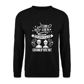 Father's Day Going To Be A Grandparent - Unisex Sweatshirt - black - Front - Alina (178cm) & Michal (187cm)