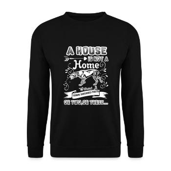 Home Without German Shorthaired Pointer - Unisex Sweatshirt - black - Front - Alina (178cm) & Michal (187cm)