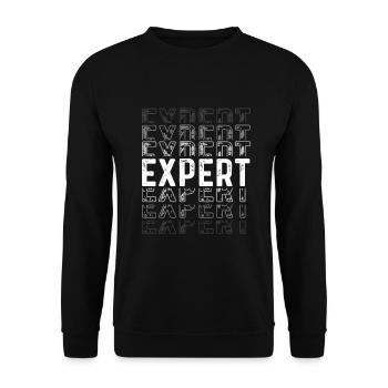 Meilleur expert The Man The Legend - Sweat-shirt Unisexe - noir - Devant - Alina (178cm) & Michal (187cm)