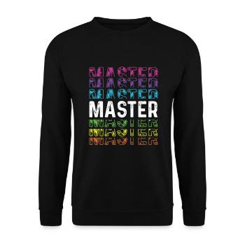 Maître Meilleur Expert L’Homme La Légende - Sweat-shirt Unisexe - noir - Devant - Alina (178cm) & Michal (187cm)