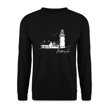 Denmark Bovbjerg Fyr Lighthouse Holiday - Unisex Sweatshirt - black - Front - Alina (178cm) & Michal (187cm)