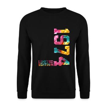 52ND BIRTHDAY LIMITED EDITION 1974 - Unisex Sweatshirt - black - Front - Alina (178cm) & Michal (187cm)