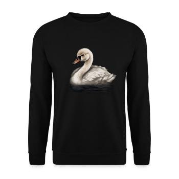 Baby Swan Bird Chick - Unisex Sweatshirt - black - Front - Alina (178cm) & Michal (187cm)