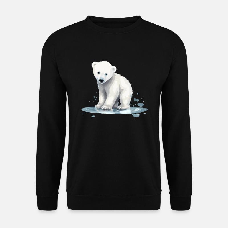 Eisbär Baby Polarbär Bär - Unisex Pullover - Schwarz