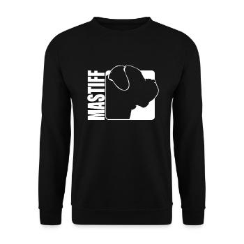 Mastiff Profile Dog Dogs Wilsigns - Unisex Sweatshirt - black - Front - Alina (178cm) & Michal (187cm)