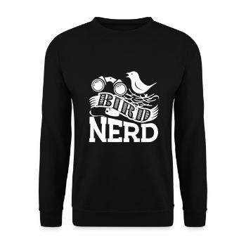 Birdwatching Birdwatching Bird Nerd - Unisex Sweatshirt - black - Front - Alina (178cm) & Michal (187cm)