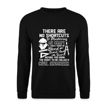 Civil Engineer To Be Called A Civil Engineer - Unisex Sweatshirt - black - Front - Alina (178cm) & Michal (187cm)