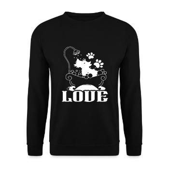 Dog Groomer Love Dog Groomer - Unisex Sweatshirt - black - Front - Alina (178cm) & Michal (187cm)