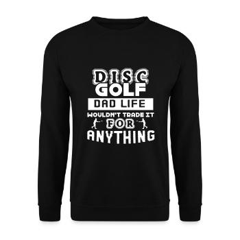 Disc Golf Disc Golf Dad Life - Unisex Sweatshirt - black - Front - Alina (178cm) & Michal (187cm)