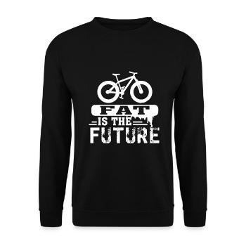 Fat Bike Fat Bike Fat is the Future - Unisex Sweatshirt - black - Front - Alina (178cm) & Michal (187cm)