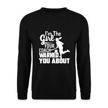Field Hockey Field Hockey Girl - Unisex Sweatshirt - black - Front - Alina (178cm) & Michal (187cm)