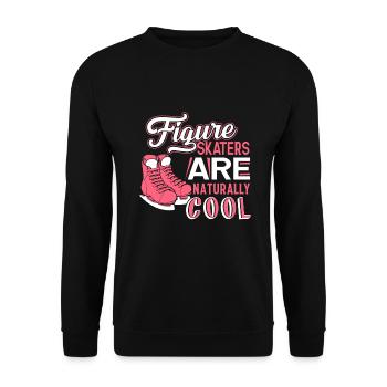Figure Skating Figure Skaters are Naturally Cool - Unisex Sweatshirt - black - Front - Alina (178cm) & Michal (187cm)