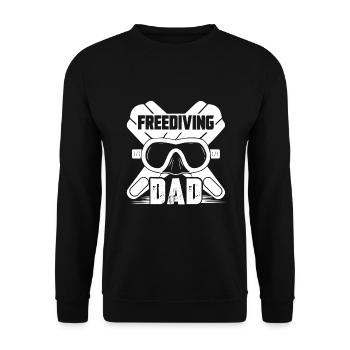 Freediving Freediving Dad - Unisex Sweatshirt - black - Front - Alina (178cm) & Michal (187cm)