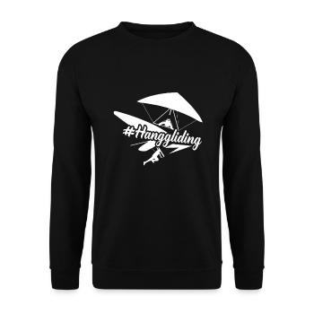Hang Gliding Hang gliding Hashtag - Unisex Sweatshirt - black - Front - Alina (178cm) & Michal (187cm)