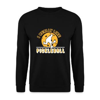 Pickleball I Really Like Pickleball - Unisex Sweatshirt - black - Front - Alina (178cm) & Michal (187cm)