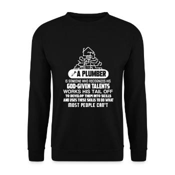 Plumber Plumber Talents - Unisex Sweatshirt - black - Front - Alina (178cm) & Michal (187cm)