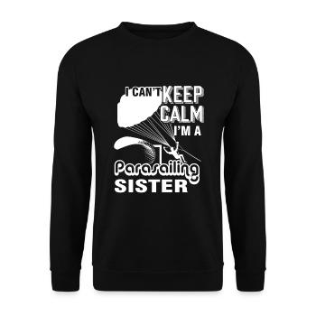Parasailing I'm A Parasailing Sister - Unisex Sweatshirt - black - Front - Alina (178cm) & Michal (187cm)