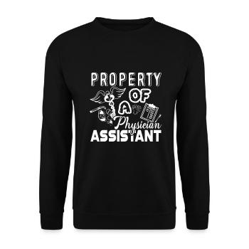 Property Of Physician Assistant - Unisex Sweatshirt - black - Front - Alina (178cm) & Michal (187cm)