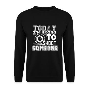 Photographer Photographer Shoot Someone - Unisex Sweatshirt - black - Front - Alina (178cm) & Michal (187cm)