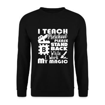 Preschool Teacher Preschool Teacher Work - Unisex Sweatshirt - black - Front - Alina (178cm) & Michal (187cm)