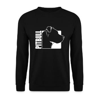 American Pitbull Profile Dogs Dog Wilsigns - Unisex Sweatshirt - black - Front - Alina (178cm) & Michal (187cm)