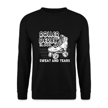 Roller Derby Roller Derby Blood Sweat And Tears - Unisex Sweatshirt - black - Front - Alina (178cm) & Michal (187cm)