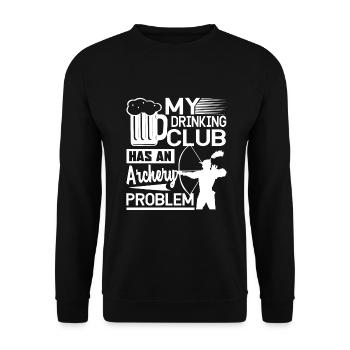 Archery Archery Problem - Unisex Sweatshirt - black - Front - Alina (178cm) & Michal (187cm)