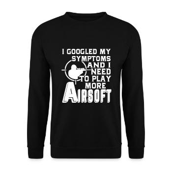 Airsoft I Need To Play More Airsoft - Unisex Sweatshirt - black - Front - Alina (178cm) & Michal (187cm)