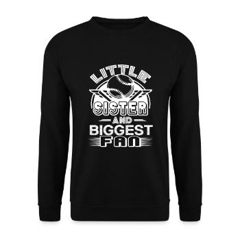 Baseball Little Sister and Biggest Fan - Unisex Sweatshirt - black - Front - Alina (178cm) & Michal (187cm)