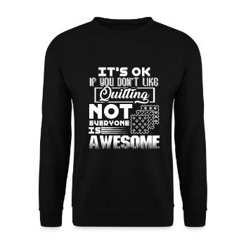 Quilting I Like Quilting - Unisex Sweatshirt - black - Front - Alina (178cm) & Michal (187cm)