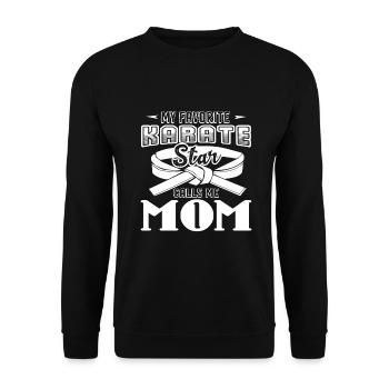 Karate My Favorite Karate Star Calls Me Mom - Unisex Sweatshirt - black - Front - Alina (178cm) & Michal (187cm)