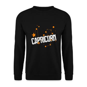 Capricorn Capricorn Zodiac Star - Unisex Sweatshirt - black - Front - Alina (178cm) & Michal (187cm)