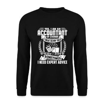 Accountant I'm An Accountant - Unisex Sweatshirt - black - Front - Alina (178cm) & Michal (187cm)